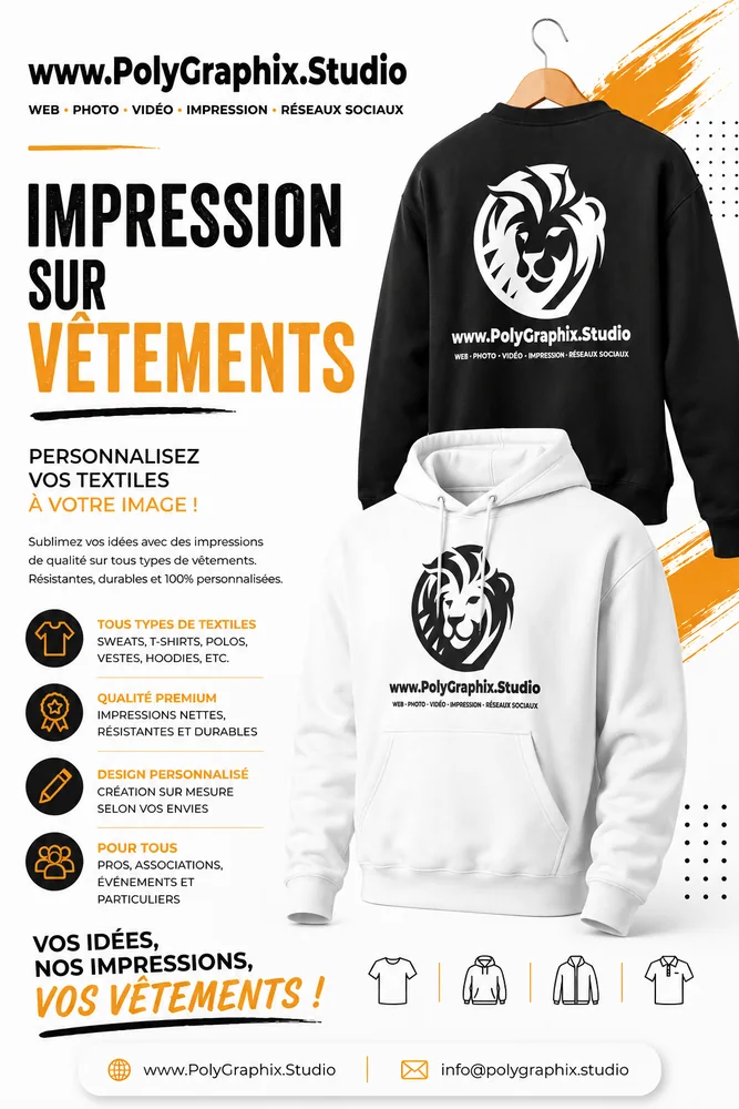 Vêtements & textile personnalisés — Polygraphix Studio