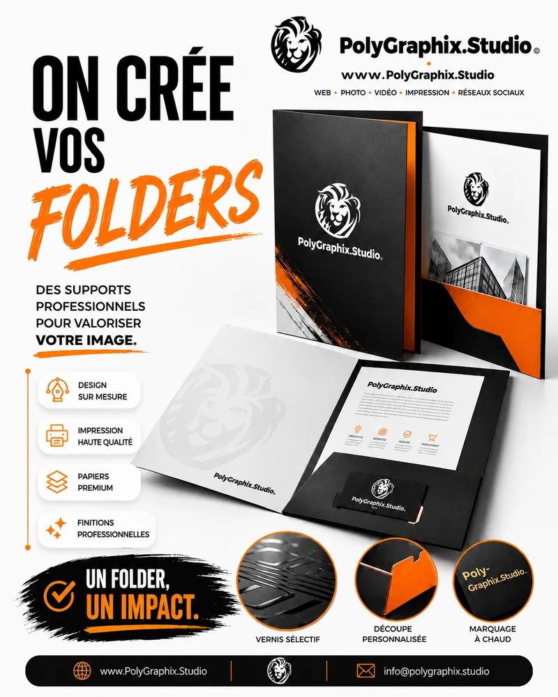 Supports imprimés conçus par Polygraphix Studio