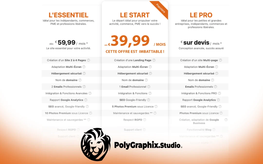 Des tarifs imbattables pour optimiser votre présence en ligne en 2024 : découvrez les services sur mesure de PolyGraphix Studio