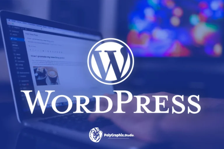 Logo WordPress avec des couleurs vives, représentant la création de sites professionnels.